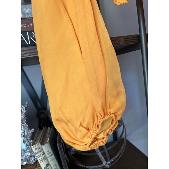 AMUR Rosalina Silk Off The Shoulder Crop Top Sunflower Womens Size Small - Picture 7 of 10